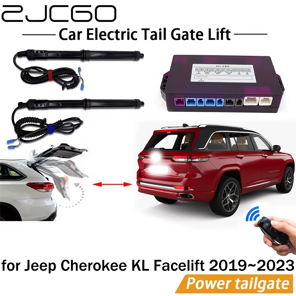

ZJCGO Electric Tail Gate Lift System Power Liftgate Kit Auto Automatic Tailgate Opener for Jeep Cherokee KL Facelift 2019~2023