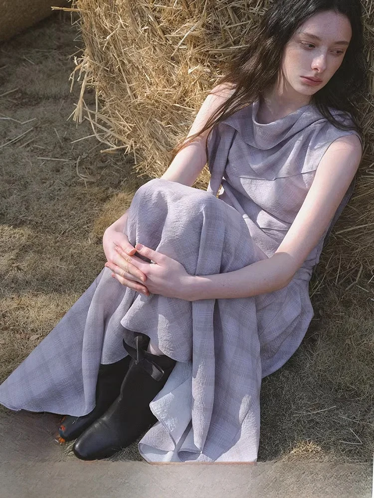 

Комплект из модальной клетчатой блузки и юбки А-силуэта: женский повседневный дышащий тонкий комплект для весны, короткая длина