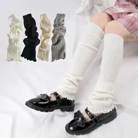 Cute Japanese Lolita JK Leg Warmers Women Ankle Warmer for Girls Gothic Long Socks Y2K Thin Knitted Cosplay Heap Heap Socks