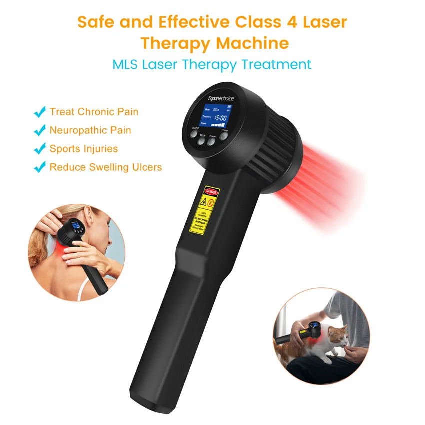 

8W 650nm 808nm Home Laser Therapy Device for Knee Pain Relief Arm Arthritis Tennis Elbow Handheld LLLT Physical Therapy