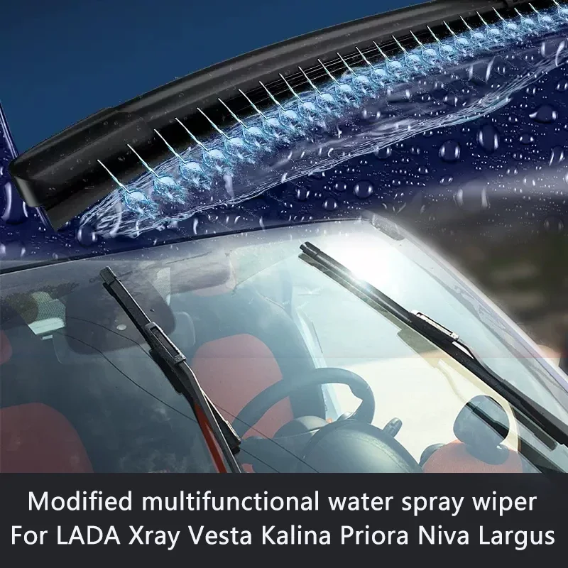 For LADA Xray Vesta Kalina Priora Niva Largus Car Modify Windshield Water Spray Wiper Auto Wet Arm Wiper Clean Protect Accessory