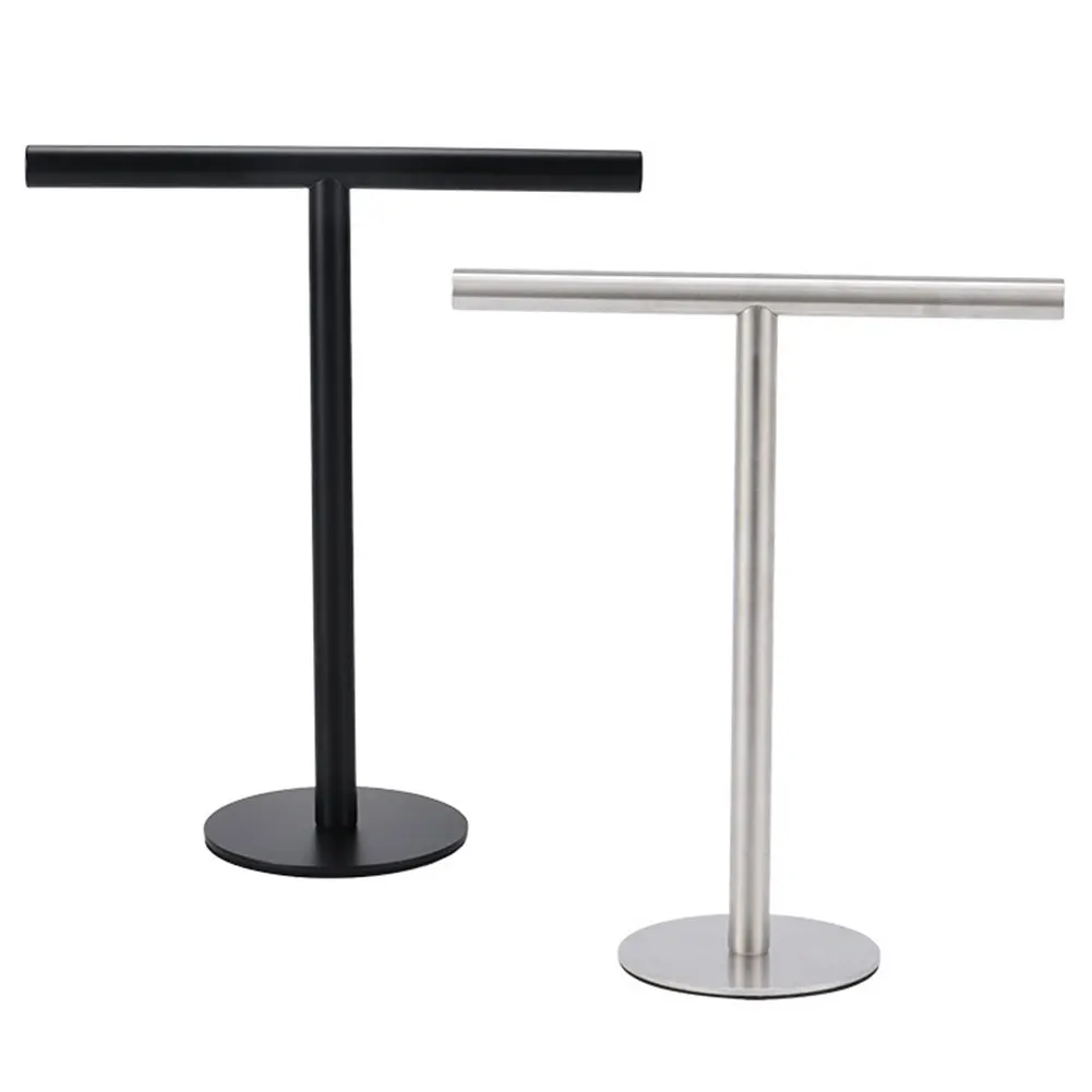Stainless Steel Towel Rack Free Standing Bath Towel Bar Stand with Heavy Base for Bathroom Kitchen Vanity Countertop