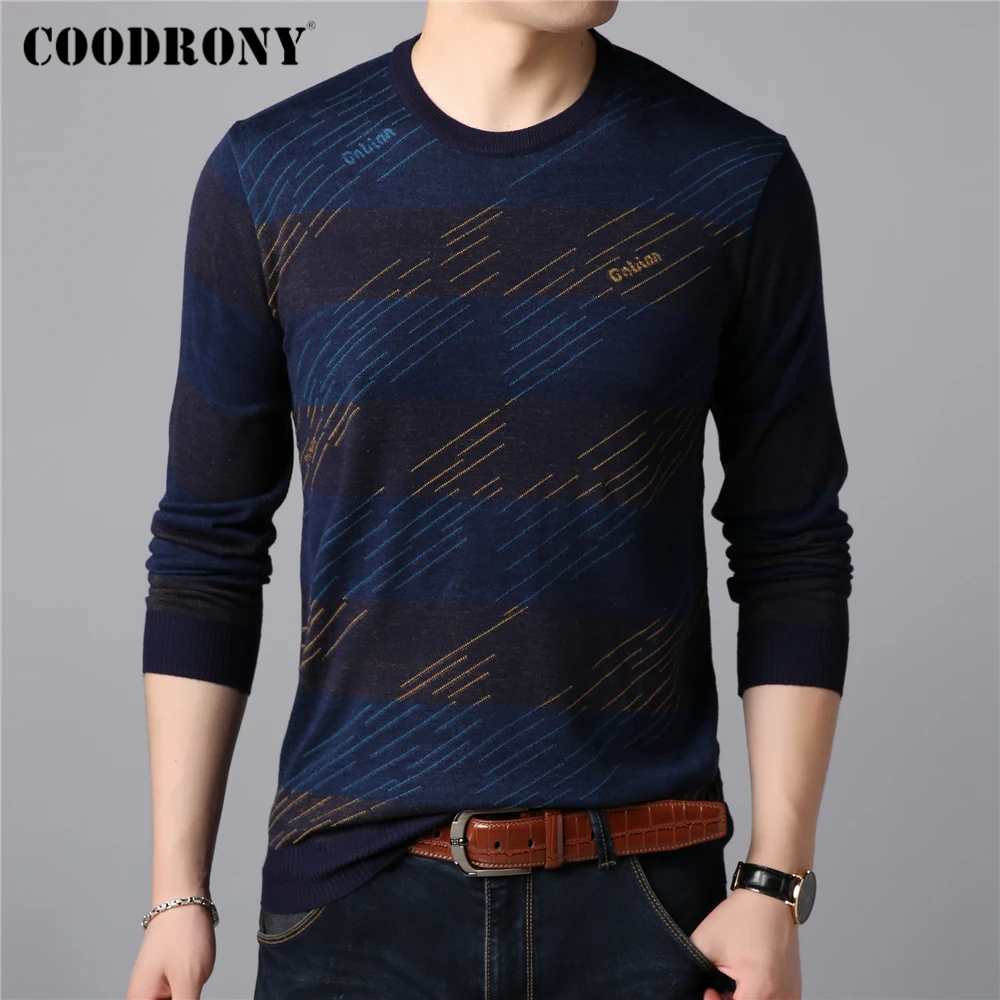 

COODRONY Brand O-Neck Knitted Sweater Men Clothing Autumn Winter New Arrival High Quality Tops Fashion Soft Pullover Homme Z1110