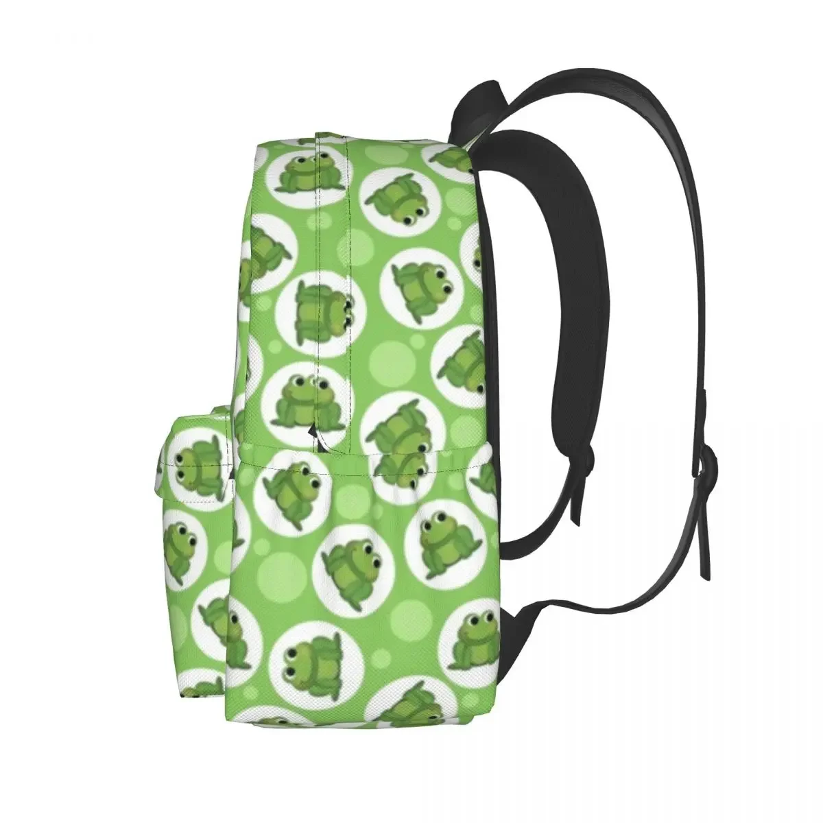 Custom Bag Cute Green Frog Backpack Love Cartoon Frogs University Backpacks Women High Quality Large High School Bags Kawaii Ruc
