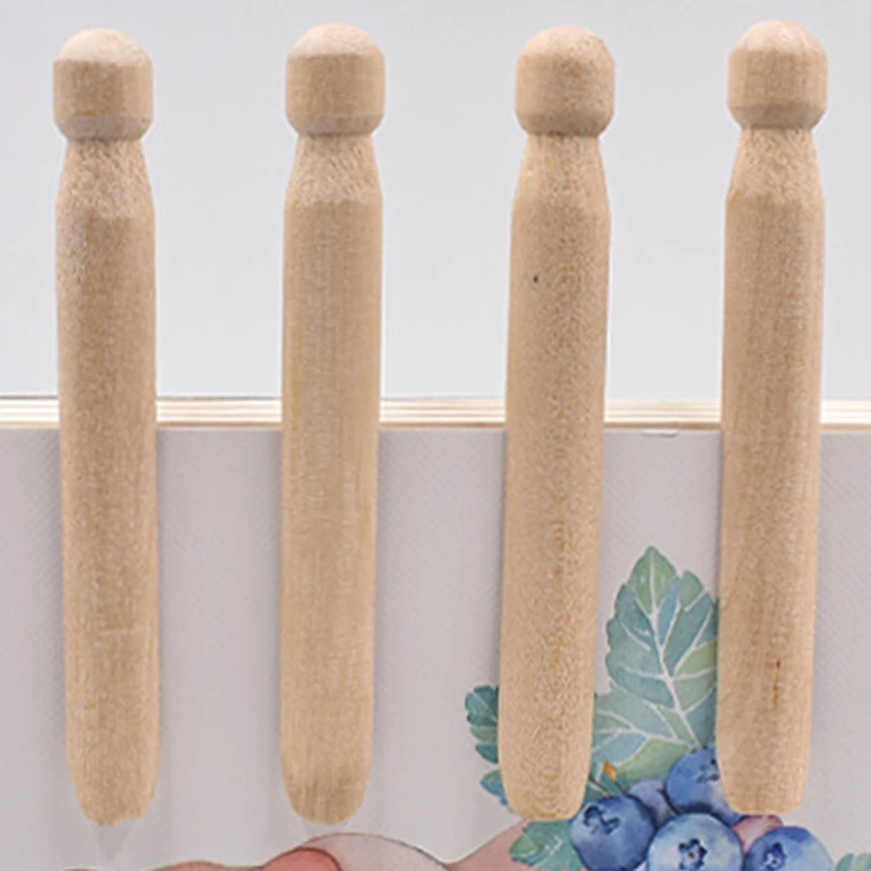 NEW HOT In Stock-Wood Clothes Pins Pegs Old School 50 Count Round Clothespins Weather Resistant Peg Traditional Peg