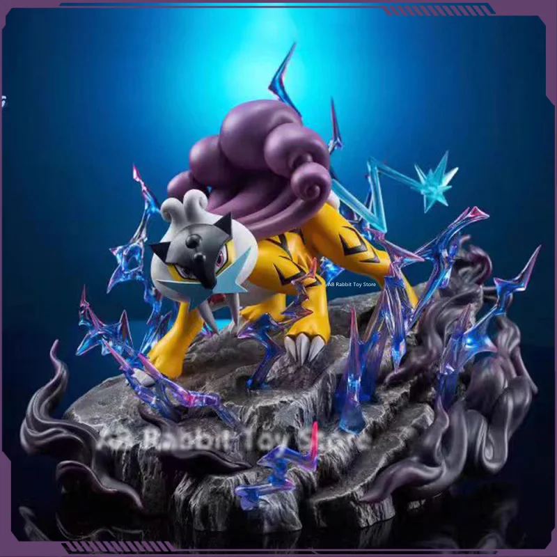 Pokemon Raikou Anime Figure Three Sacred Action Figurine PVC Statue Model Doll Collection Desk Decoration Toy Kid Birthday Gifts