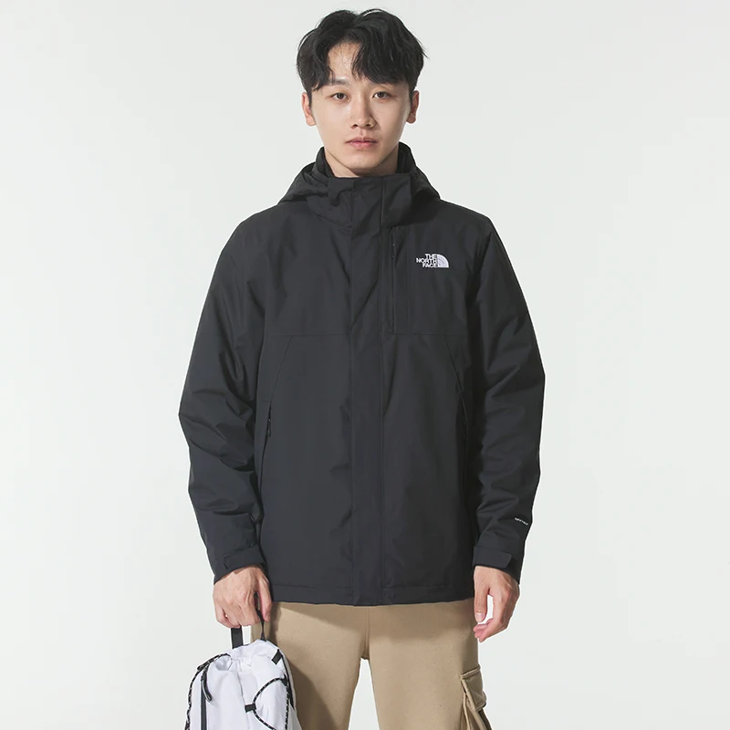 La chaqueta de hombre The North Face es impermeable, resistente al viento, cómoda y cálida, con forro polar, chaqueta tres en uno 8Gjzjk3