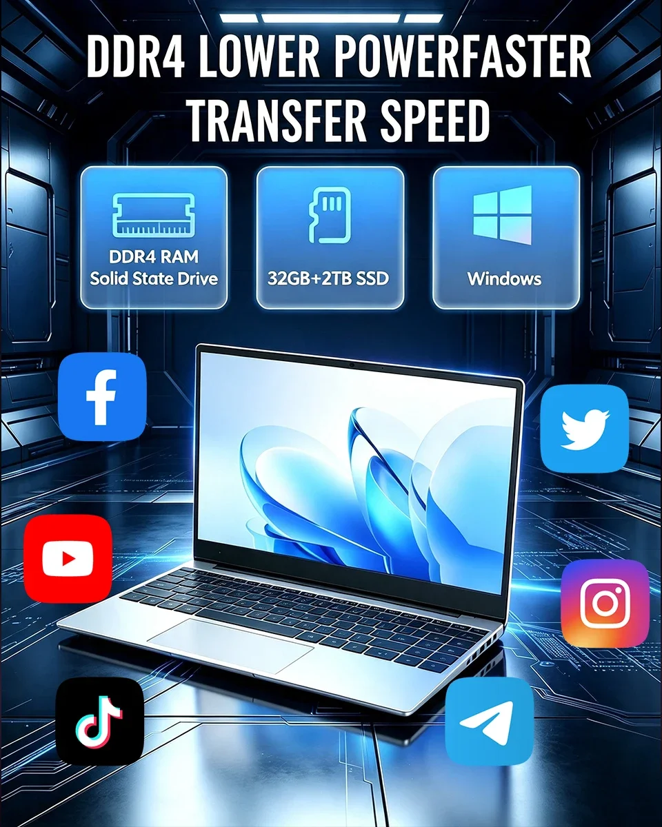 Intel Core i9 9900 Pro Max Plus Unit 8C 16T 5GHz 32GB RAM 2TB SSD 14.1 Inch Gaming Laptop 1920x1080  Office Home Game