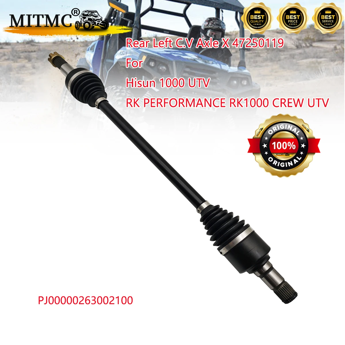 

Rear Left C.V Axle X 47250119 For Hisun 1000 UTV RK PERFORMANCE RK1000 CREW UTV QUAD GO KART PJ00000263002100