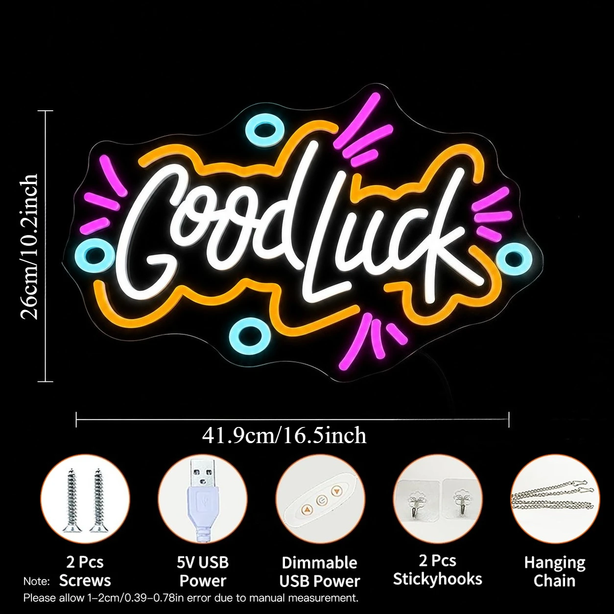 행운을 빌어요 LED 네온 조명, 밝기 조절 가능한 U - Outdoor Lighting For Store 리뷰 및 가격