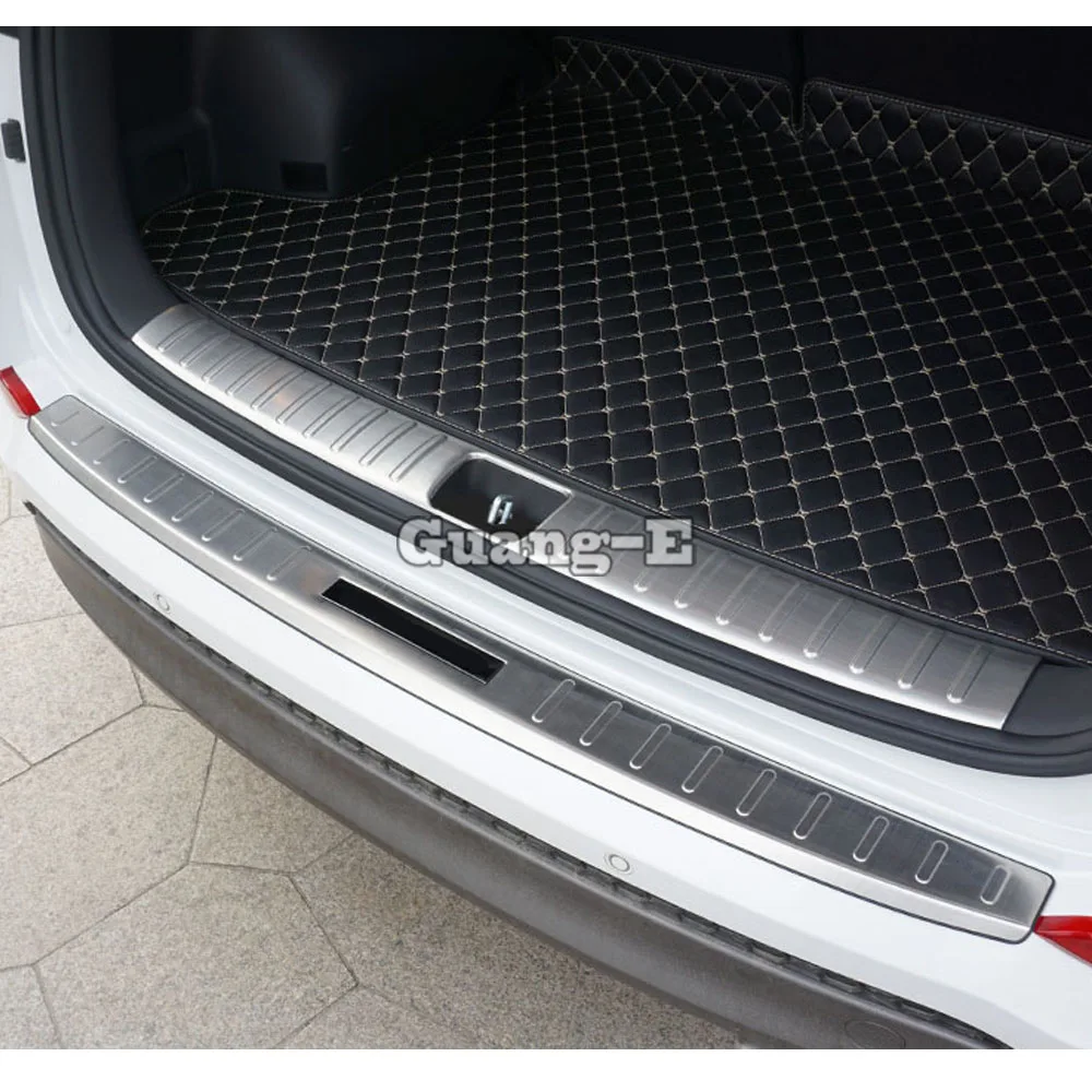For Hyundai Tucson 2015 2016 2017 2018 2019 Body External Rear Bumper Trim Frame Cover Detector Stainless Steel Plate Pedal 1pcs