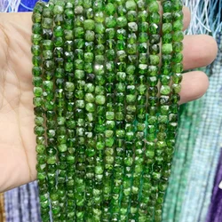 Natural diopside turquoise Stone Beads 4x4mm amethyst Cube DIY Loose Beads For Jewelry Making Beads Necklace15
