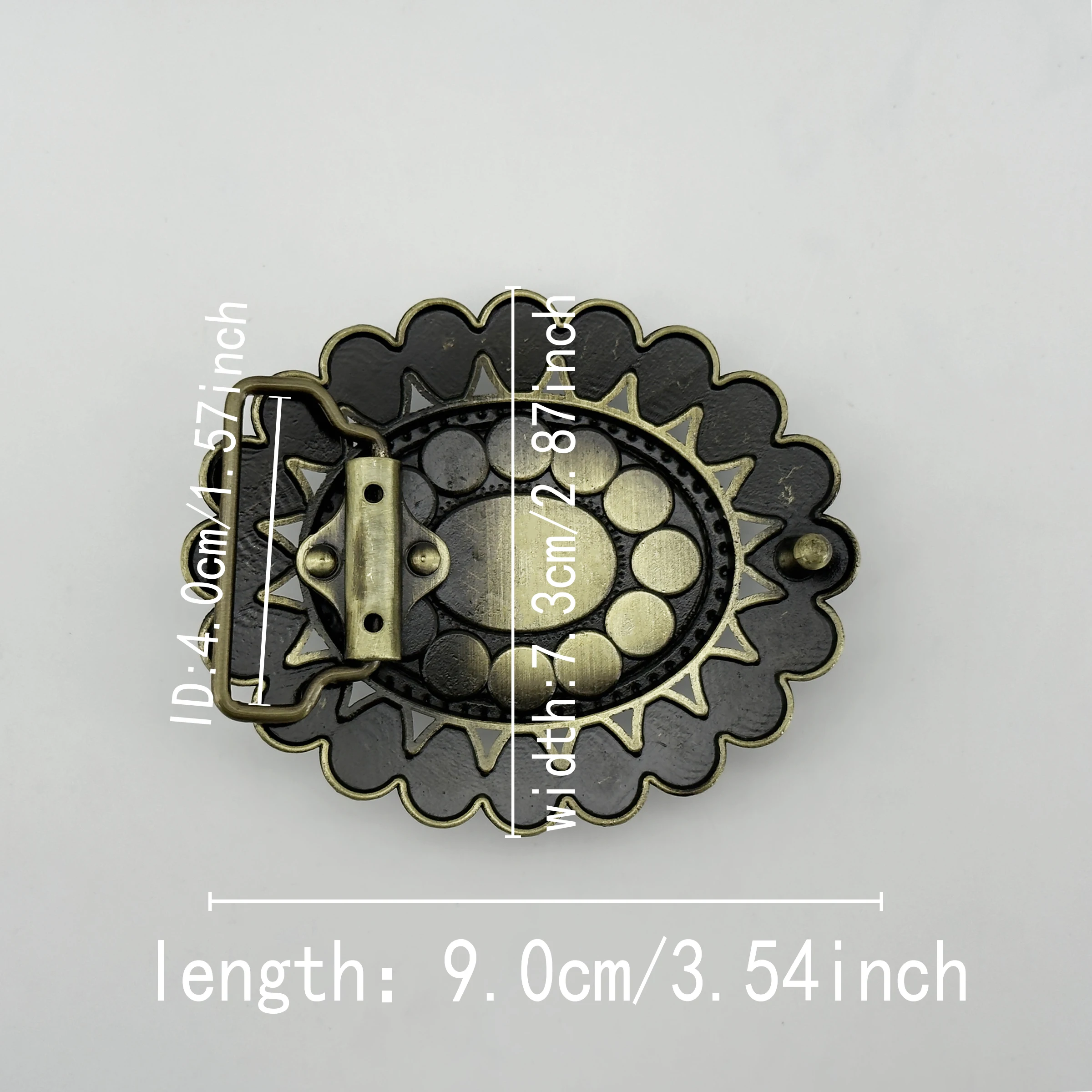 1, heiß verkaufte Retro-Bronze-Gürtelschnalle mit antikem Türkis-Intarsien, hochwertiger und modischer ovaler Gürtel aus Zinklegierung mit Wassertropfen