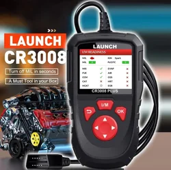 LAUNCH X431 CR3008 PLUS Full OBD2 Diagnostic Tools Car OBDII Automotive Scanner Check Engine Battery Free Update pk CR3001 KW850