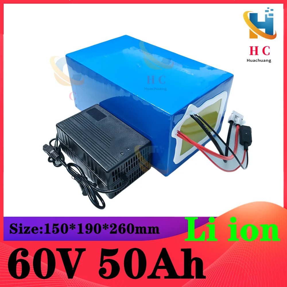 60v 50AH lithium ion bateria 150*190*260m battery for 6000W Electric forklift AGV trolley scooter driving truck tractor