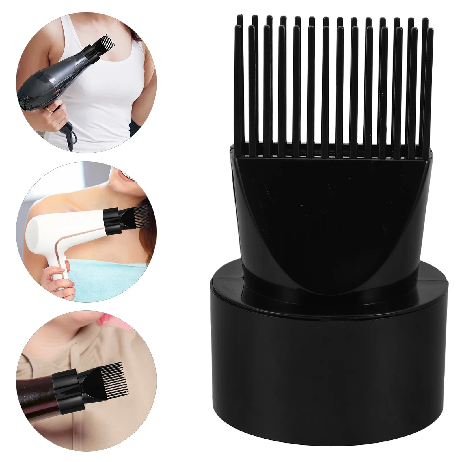 

Diffuser Comb Nozzle for Hair Dryer Universal Compatibility Curly Hair Tools Detangling Styling Attachment Blow