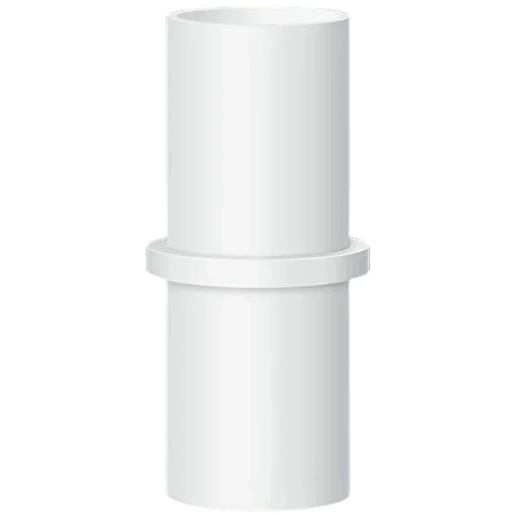 Washing Machine Drain Hose Connector Set 2 Pack PP White Extension Fitting With Stainless Steel Clamps For 20mm ID