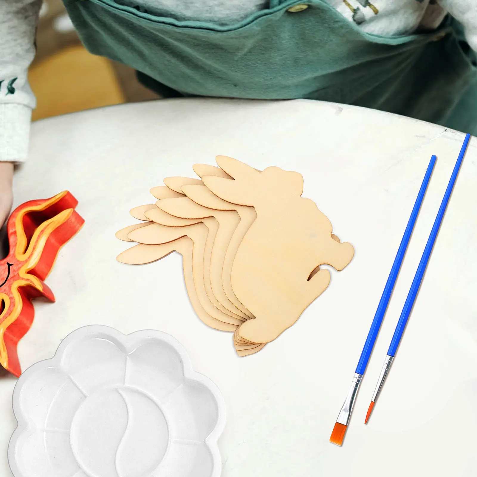 

48Pcs Unfinished Wooden Animal Cutouts Woodland Wildlife DIY Craft Kits for Acrylic Painting Home Fireplace Xmas