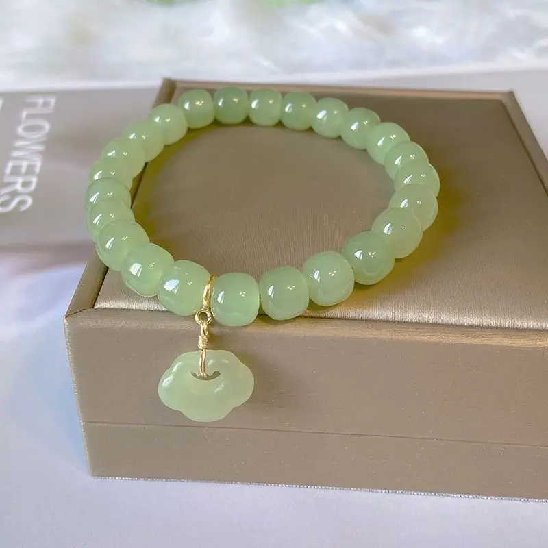 Hotan Jade , Natural Jadeite Bead Bracelet, Color, Fashionable And Versatile