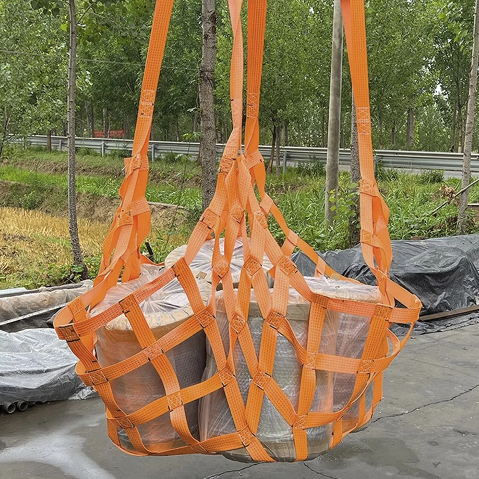 Heavy Duty Cargo Lifting Net Sling Hoisting Net For Construction Moving Towing Hoisting Work Load Capacity 300Kg
