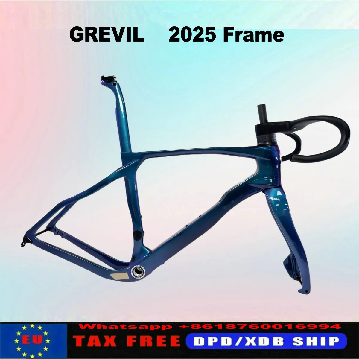 

GREVIL 2025 Carbon Road Frame Chameleon Green Disc Brake DPD Twaiwan 47 50 53 55 57.5cm