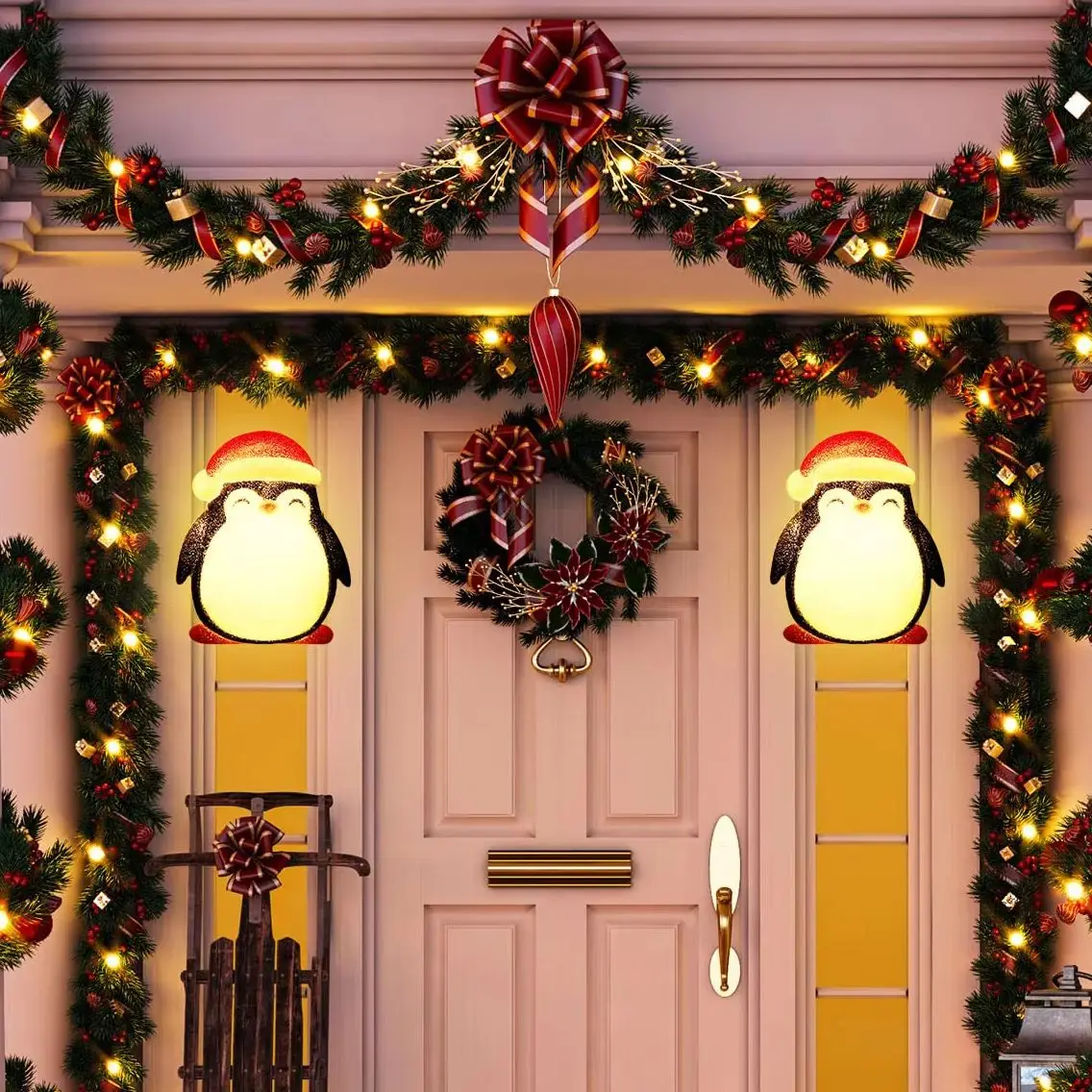 

ZK20 Porch Light Cover Cute Outdoor Holiday Light Cover for Christmas Decoration