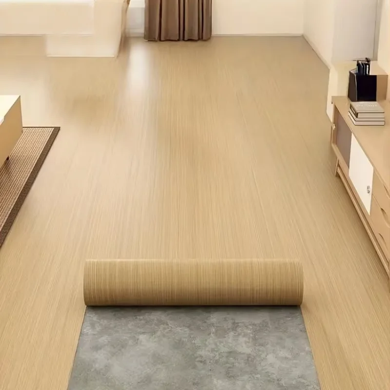 Self Adhesive Vinyl Flooring Wood Grain PVC Sheet Moisture Proof With Aluminum Foil Backing Peel And Stick For Home Wall Floor