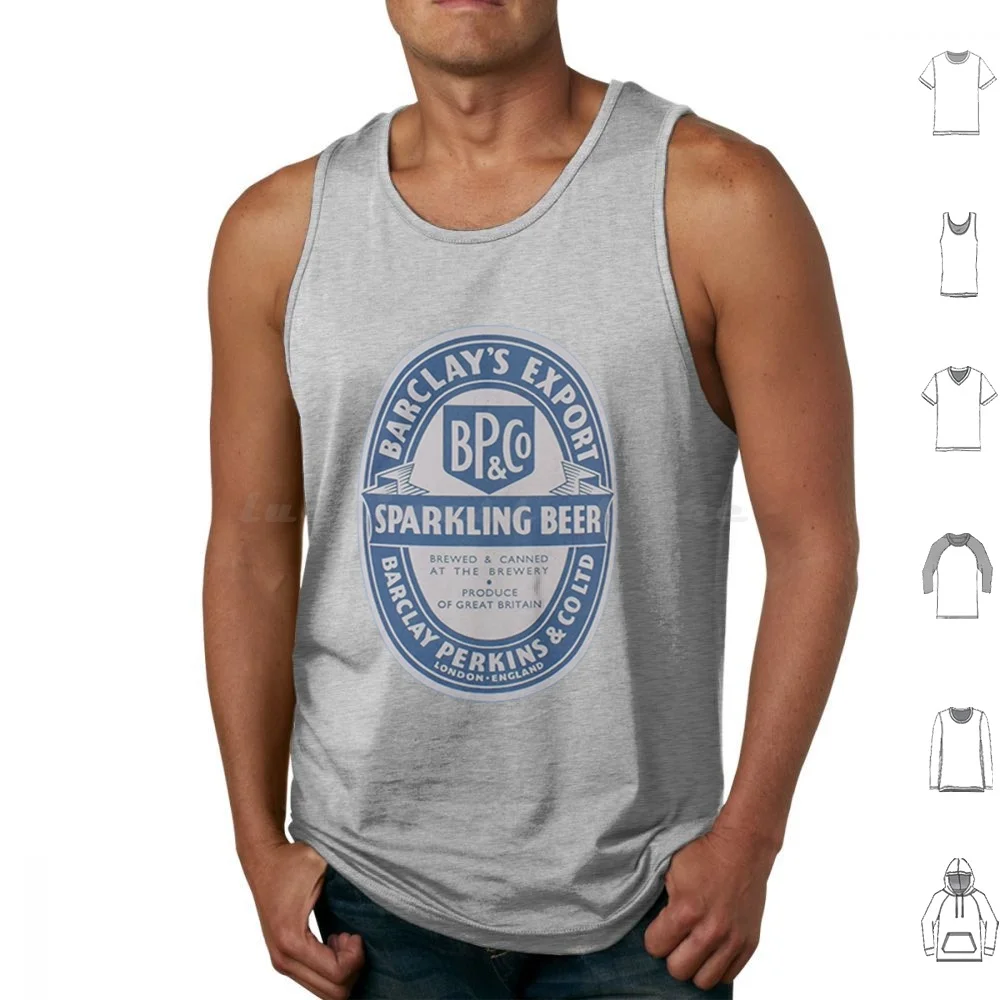Barclay's Export Sparkling Beer Tank Tops Print Cotton Retro Beer 1920s World War I World War Ii Britain British Ale