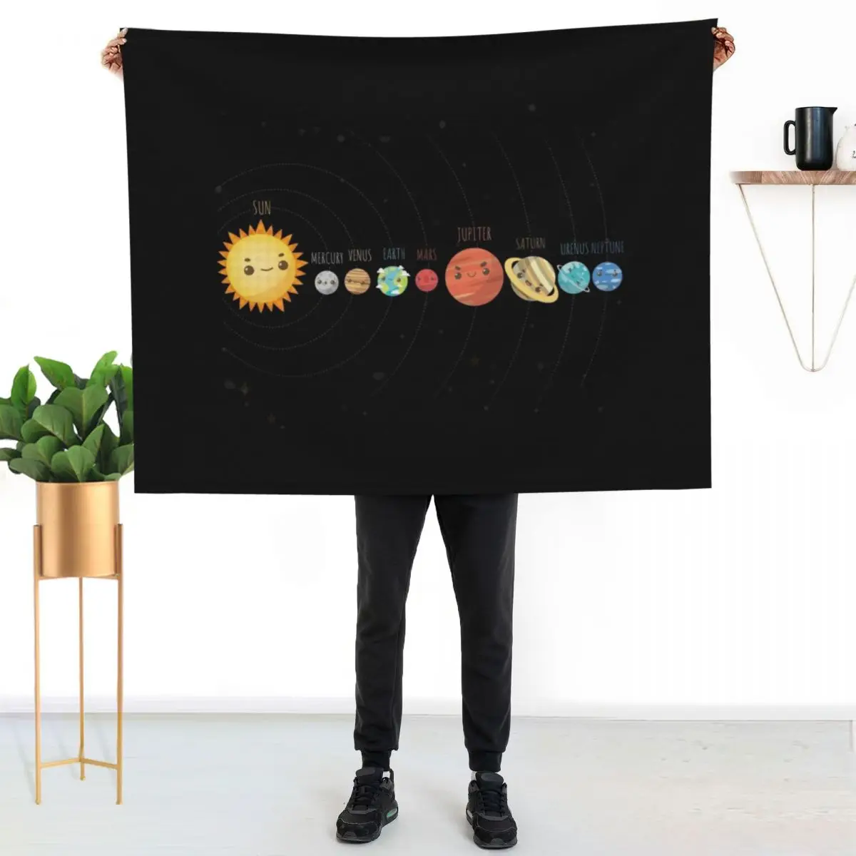 Solar System Planets_09 Throw Blanket All Weather Soft Throw Blanket for Sofa