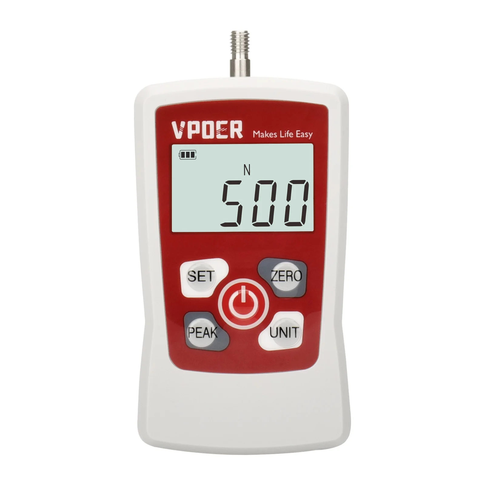 VDFG 500N 50kg 110Lb 1800Oz Digital Force Gauge Push Pull Gauge Tester Portable Force Meter with Auto Backlit LCD Auto Power-Off