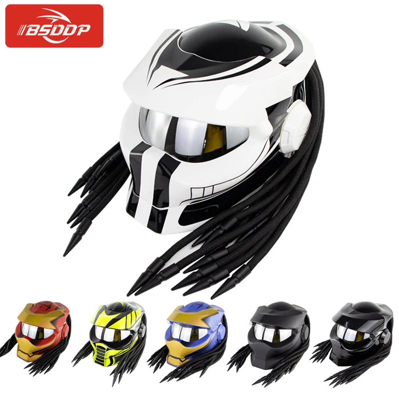 

BSDDP Street Riding Full Face Motorcycle Helmet Mask Carbon fiber Motor Bicycle helmets Moto Armet Predator Capacete