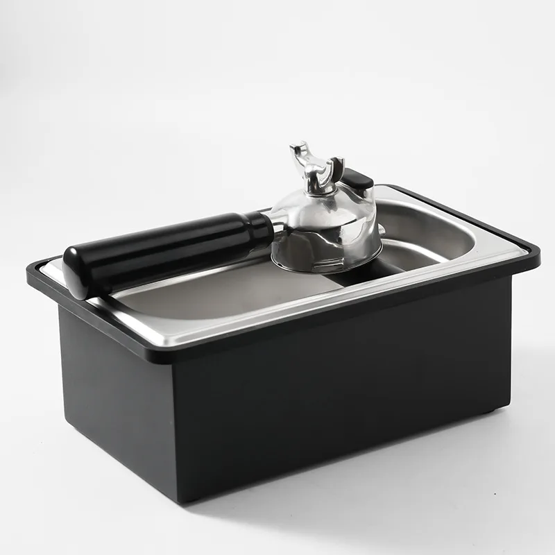 JUSTINLAU Stainless Steel Coffee Knock Box Non‑Slip Rubber Base Espresso Grounds Container Bin For Home Cafe Shop Barista Use view 5