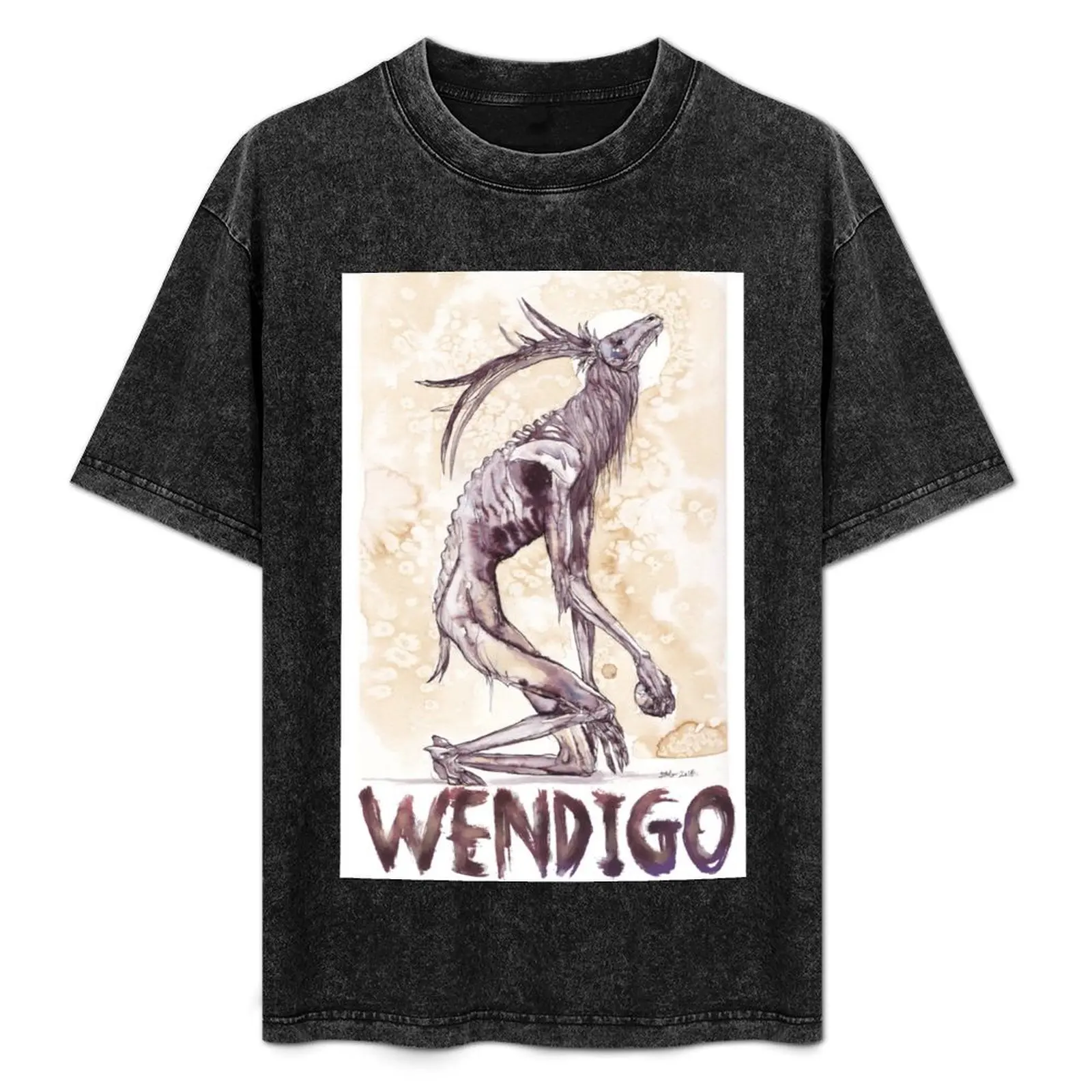 

Wendigo with Text T-Shirt t shirts for man slim fit anime t shirts for man T-Shirt