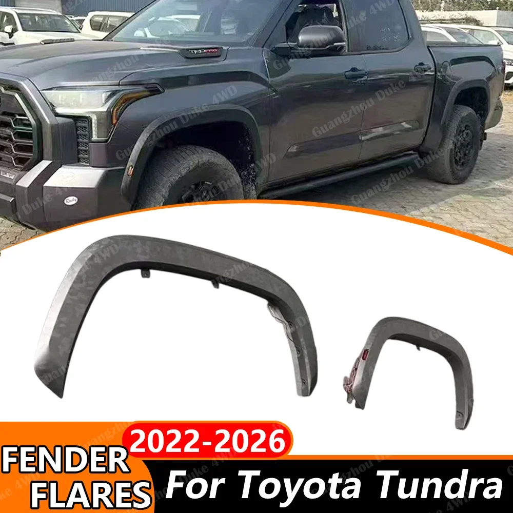Wide Fender Flares For Toyota Tundra 2022 2023 2024 2025 2026 TRD Pro Style With LED Marker Camo Wheel Arch Tuning Accessories