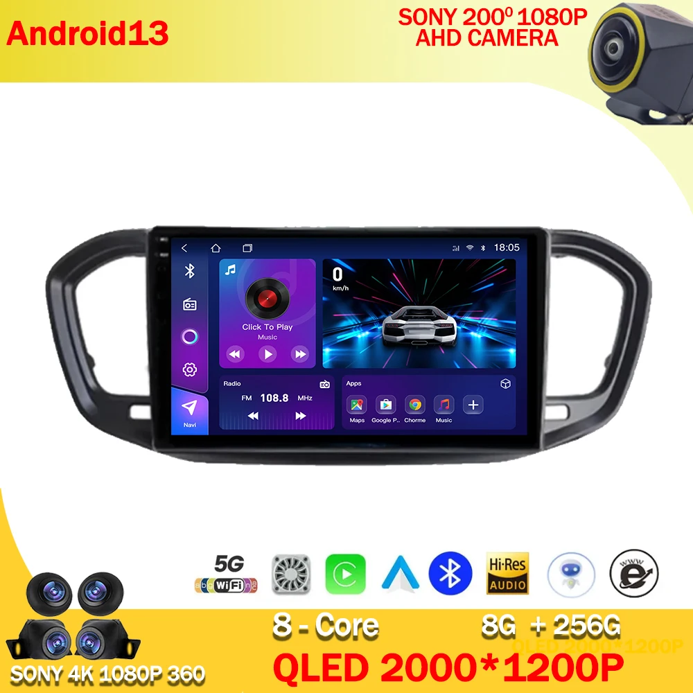 

Android 13 Car Radio Multimedia Video Player Navigation GPS For LADA Vesta NG 2023 WIFI 4G Carplay Auot BT QLED Screen Head Unit