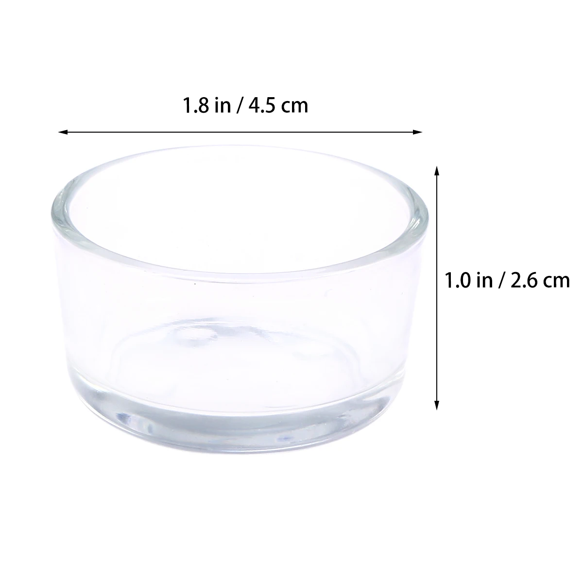 

High Brightness Glass Reptile Feed Dish Crystal Clear Feeder Bowl for Shrimp Fish Lizard Spider Pets Reptile Food Round Dishes