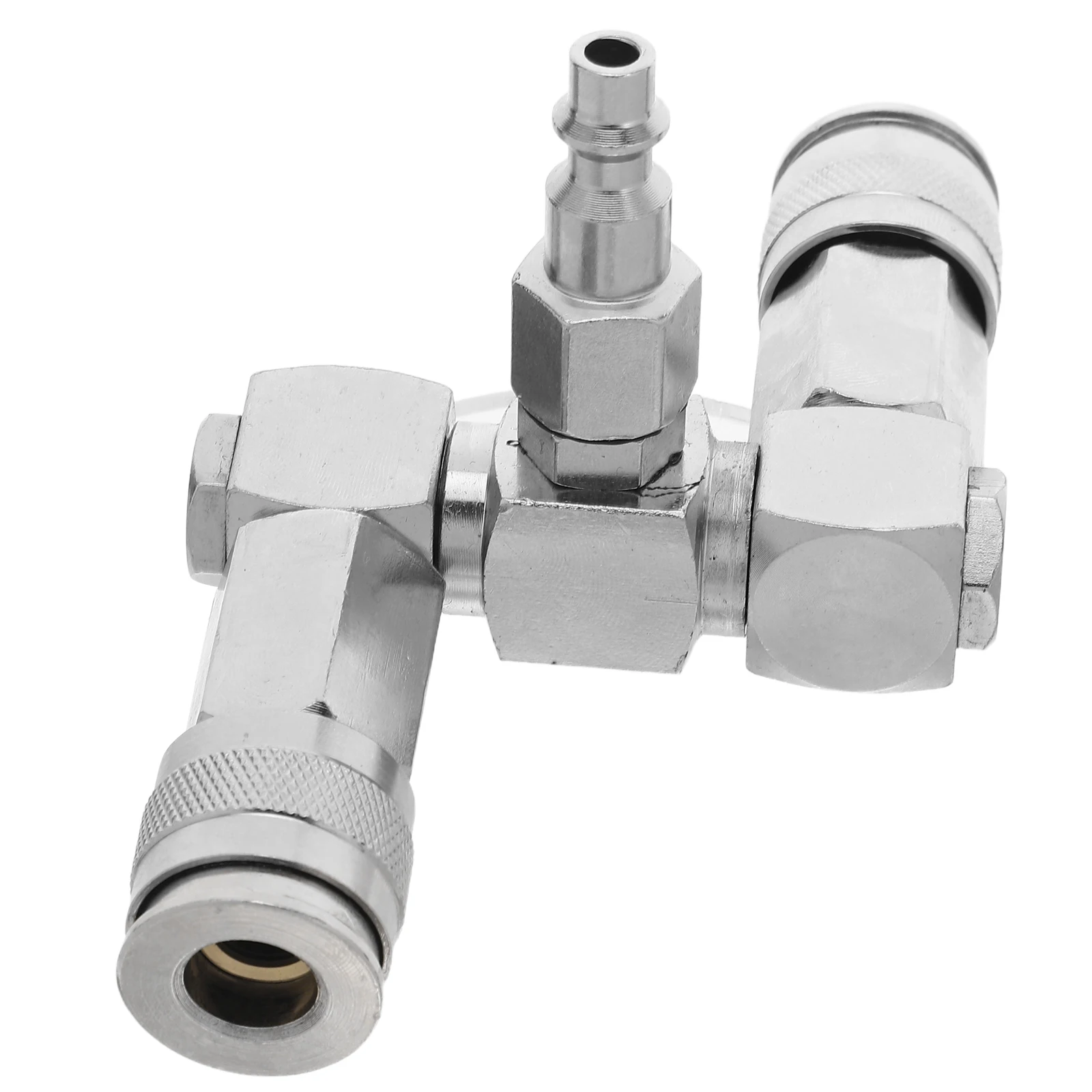 

Rotating Two-way Connector Air Fitting Splitter Hose Compressor Manifold Carbon Steel