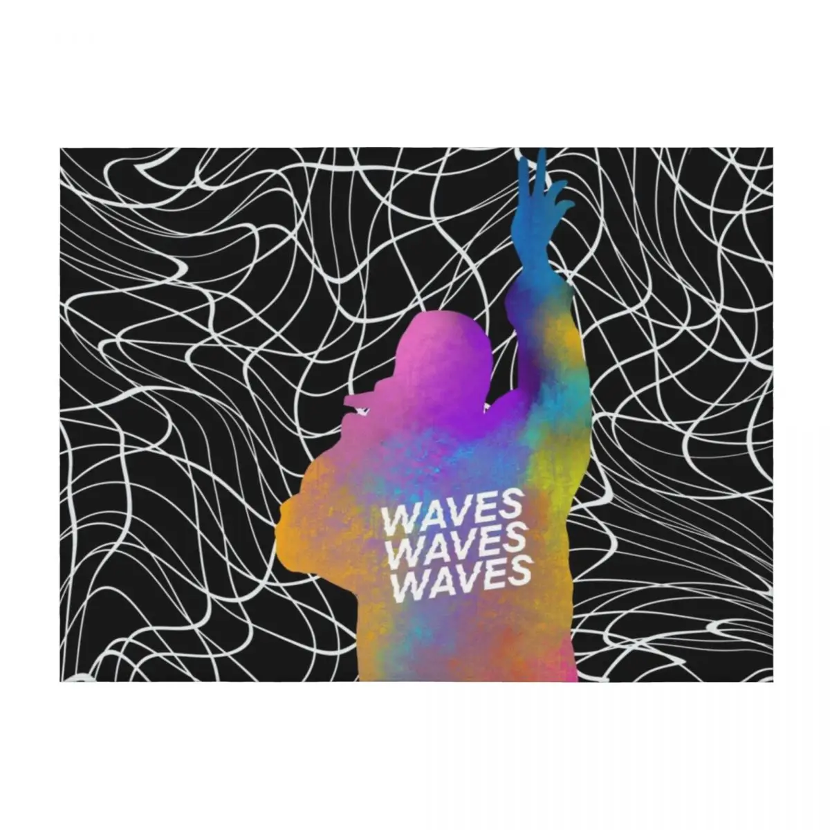 

Waves Throw Blanket Retros Stuffeds Picnic Decorative Sofas Blankets