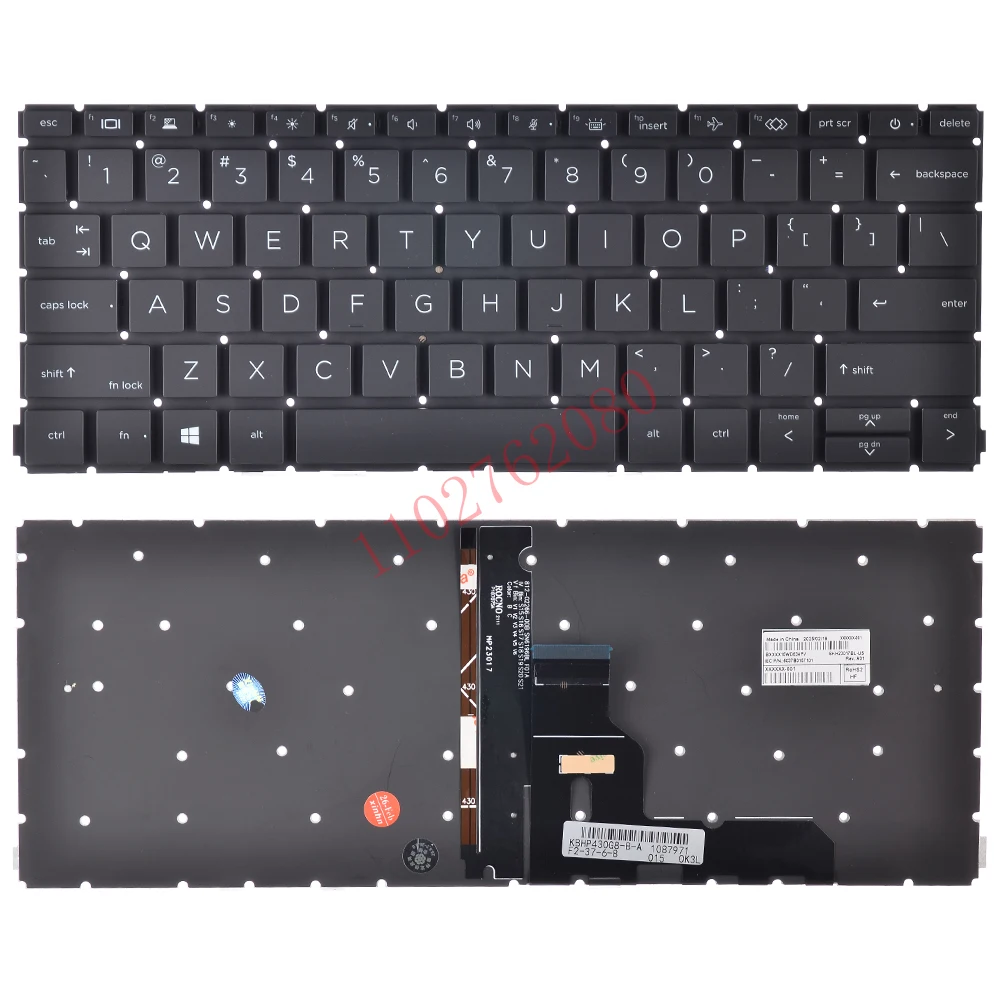 hp-probook-430-g8-g9、630-g8-g9-x360-435-g7、435-g8-zhan-66-pro-13-g4、zhan-66-pro-13-g5用の新しいバックライト付きusノートパソコンキーボード