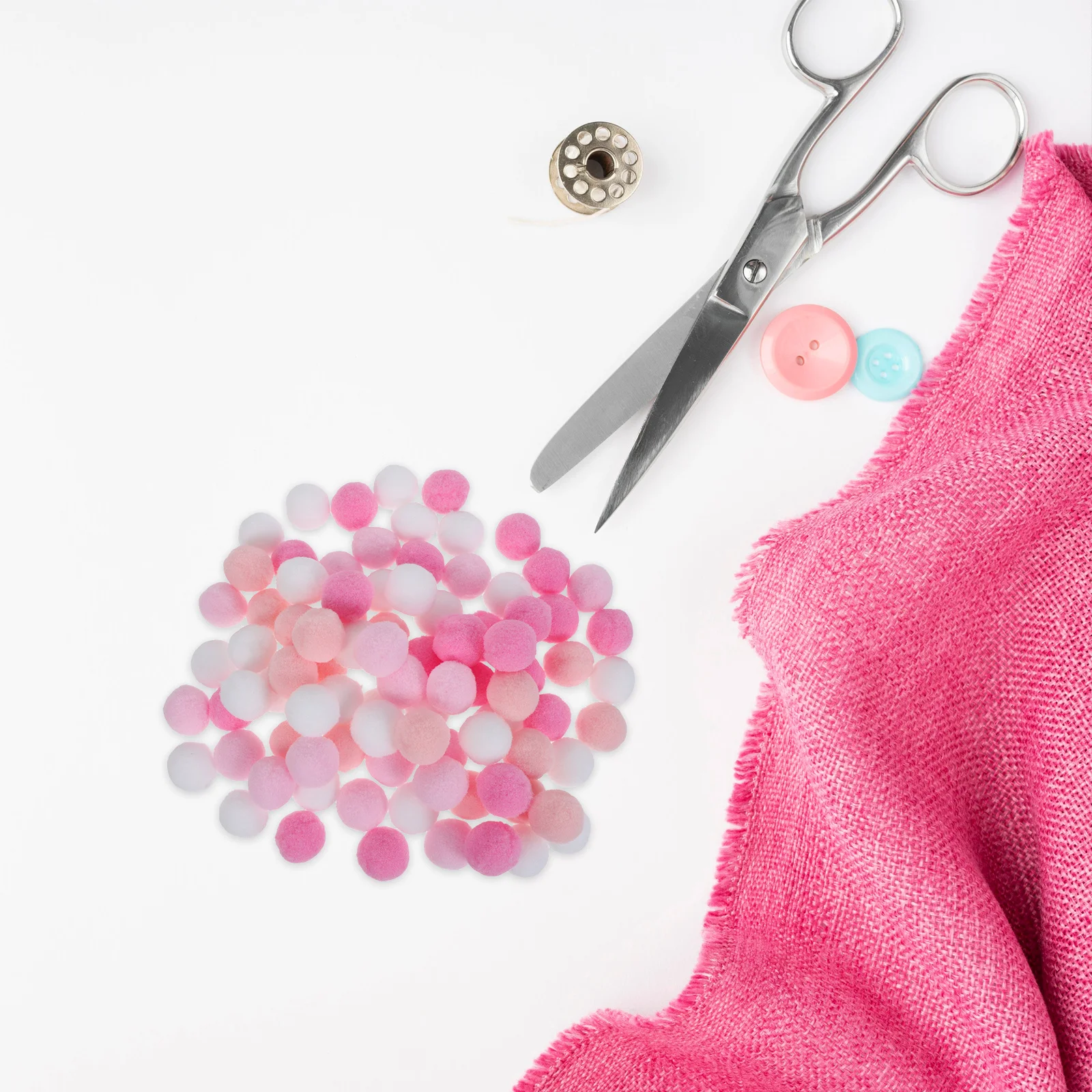 200pcs Polyester Pompoms 2.5Cm Mini Pom Poms For Crafts Soft Craft Decoration Bulk Diy Art Projects Party Decorations