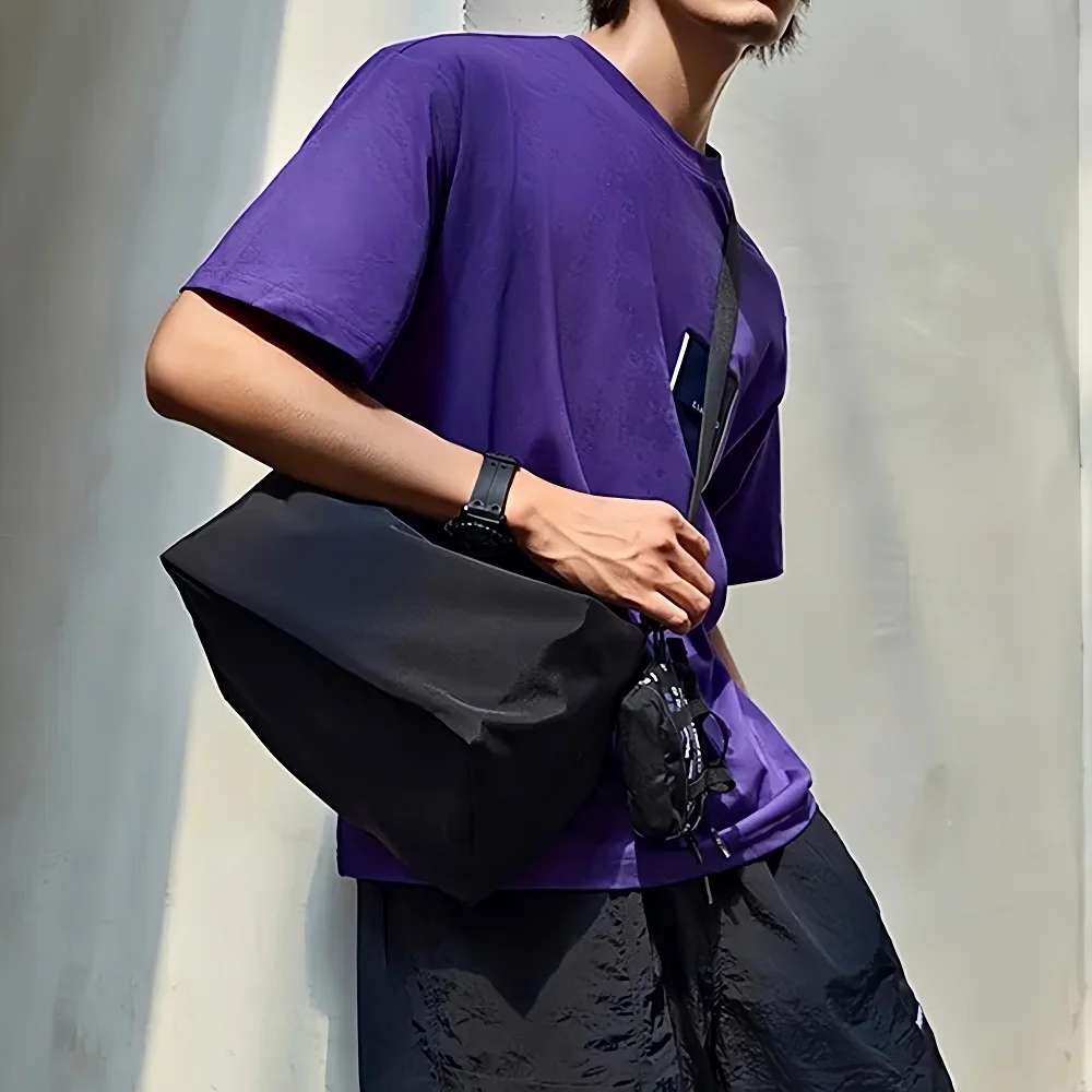 حقائب كروس للنساء والرجال نايلون مقاوم للماء مع سعة كبيرة حقيبة محفظة زلابية للرياضة في الهواء الطلق حقيبة ساعي السفر