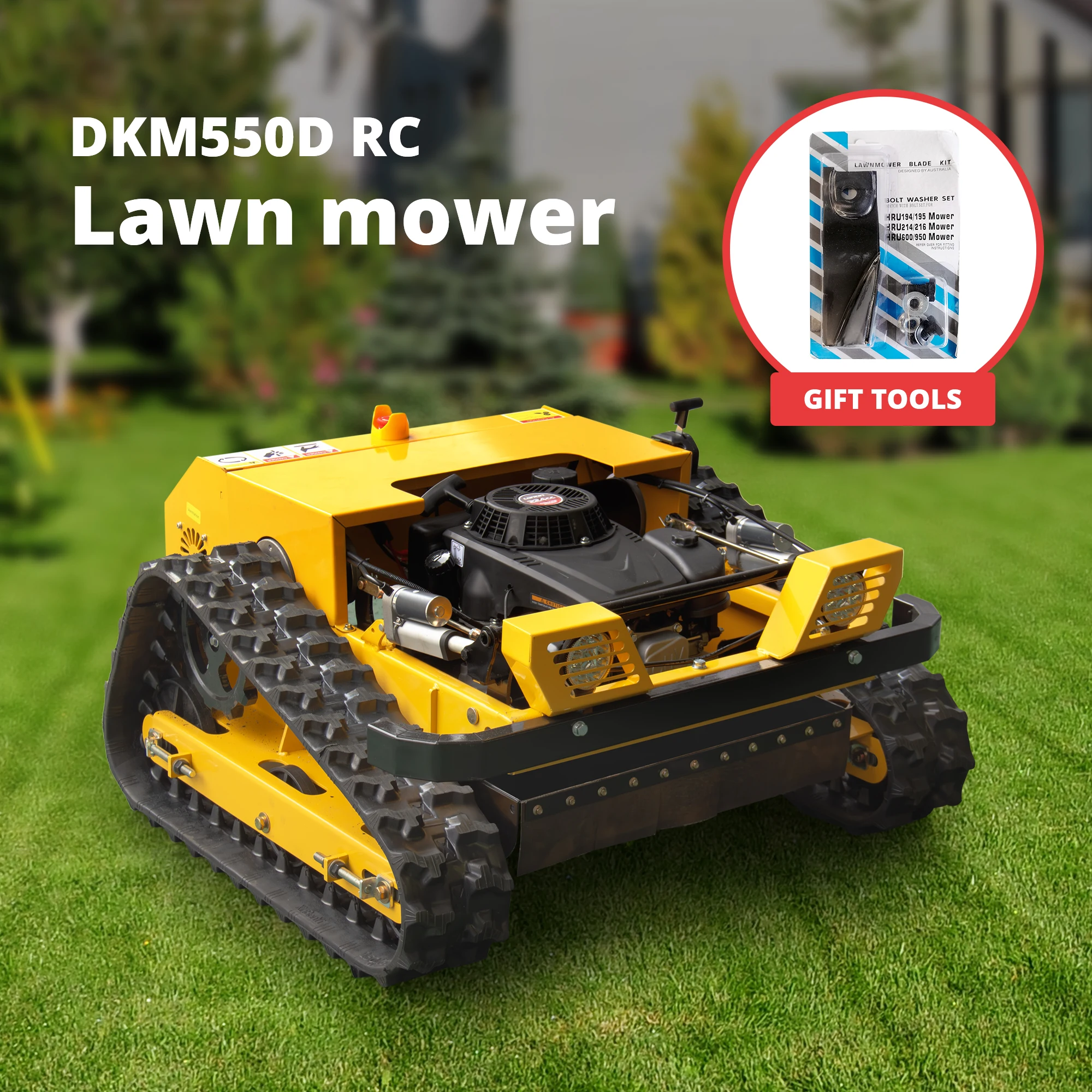 Cordless Electric Lawn Mower with Remote Control Safety Auto-Stop Blade CE Certified for Family Pet-Friendly Garden Use