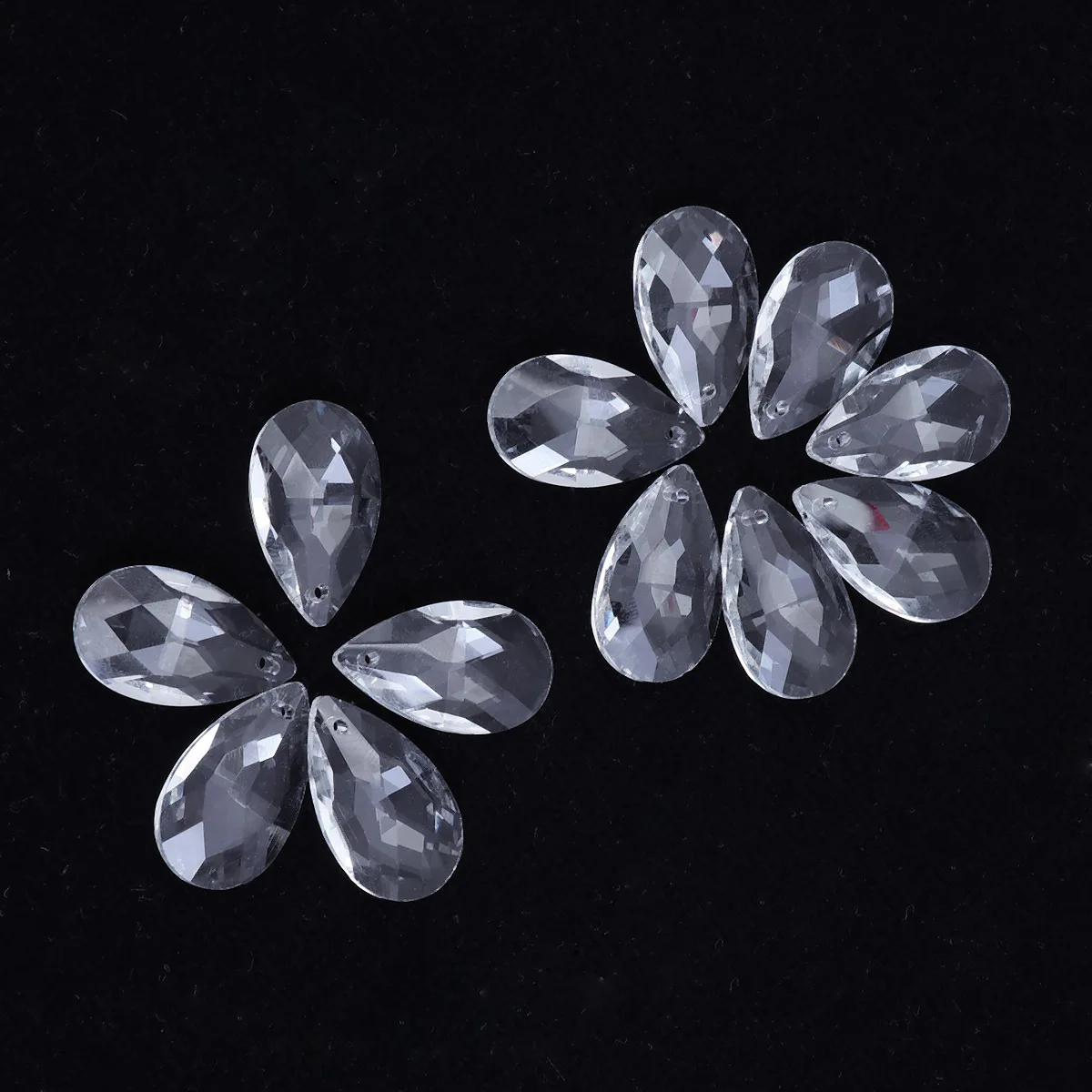 

12Pcs Glass Crystal Prisms Pendants 28mm Clear Reflective Chandelier Curtain Decoration Wedding Display Hanging Crystals