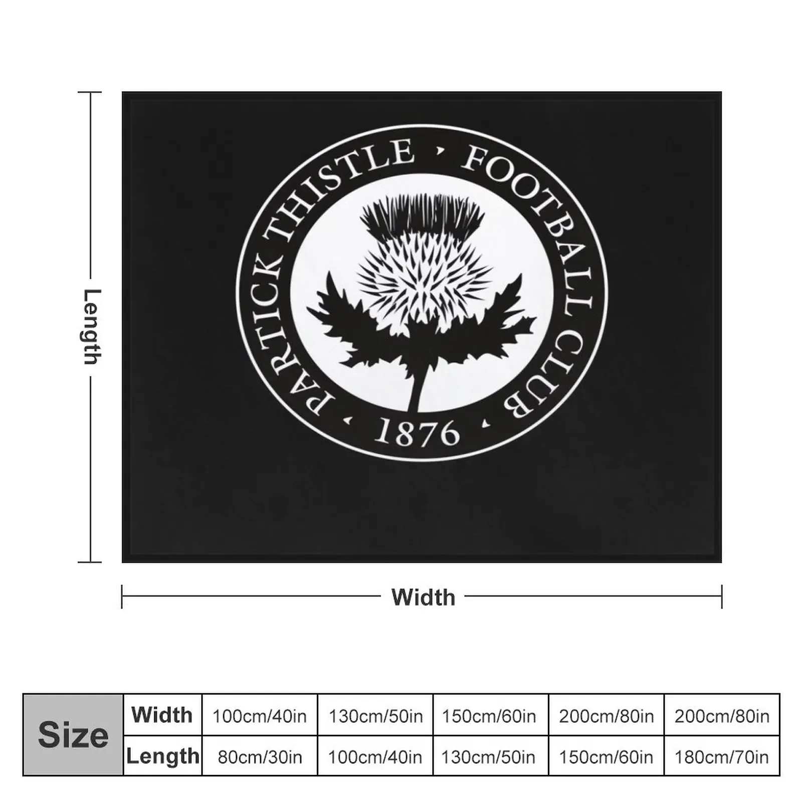 Partick thistle scottish football sports fans Throw Blanket Thin Plush Blankets