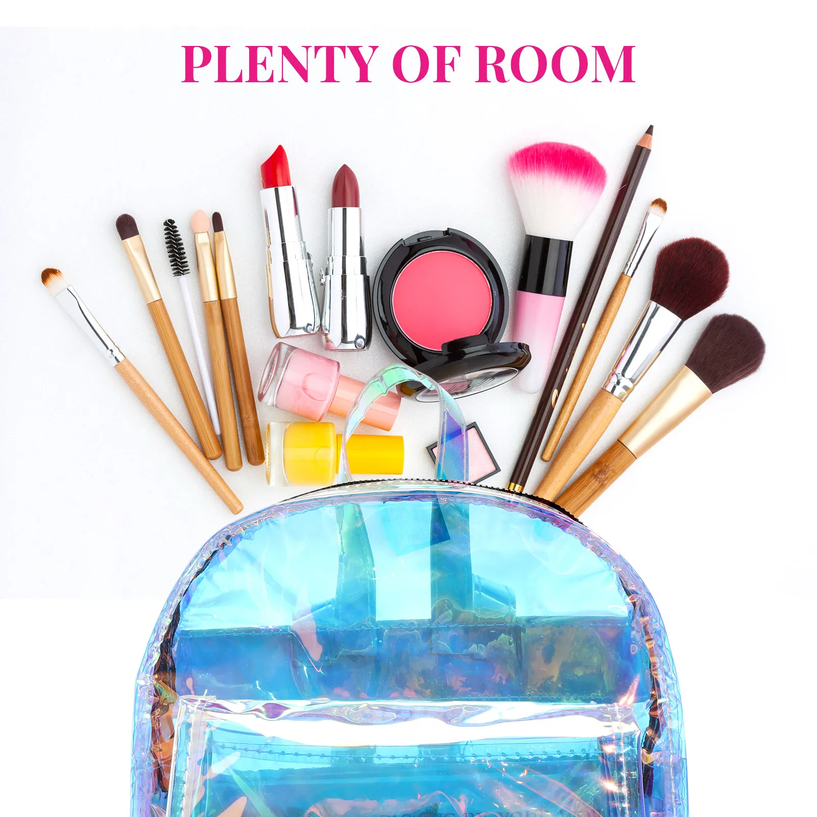 

Fashion Holographic Backpack Casual Daypack Travel Bag Shiny Student Bookbag School Makeup Bag Backpack