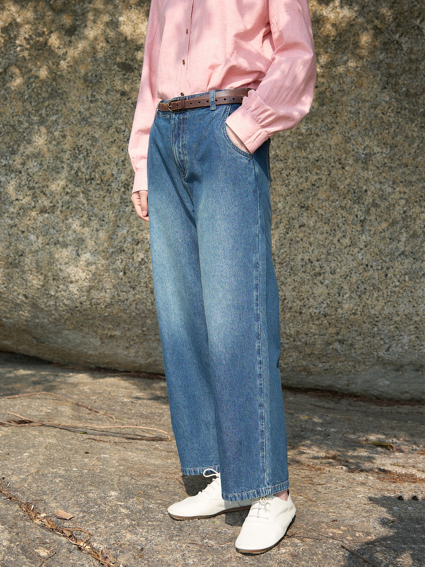 

ZBWY Новые легкие и удобные джинсы прямого кроя с вышивкой, винтажные синие хлопковые джинсы с машинной вышивкой для женщин