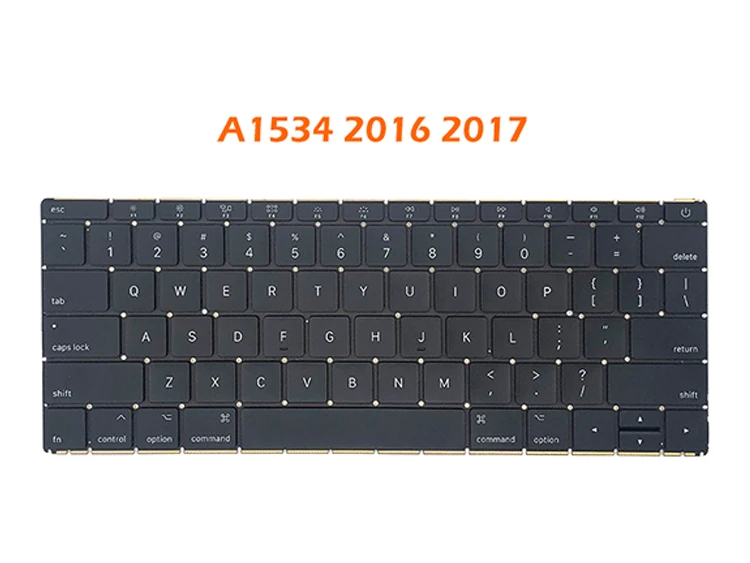 Laptop A1534 US Layout Replacement Keyboard For Macbook Retina 12" A1534 2016 2017 Keyboards Replace EMC 2991 3099