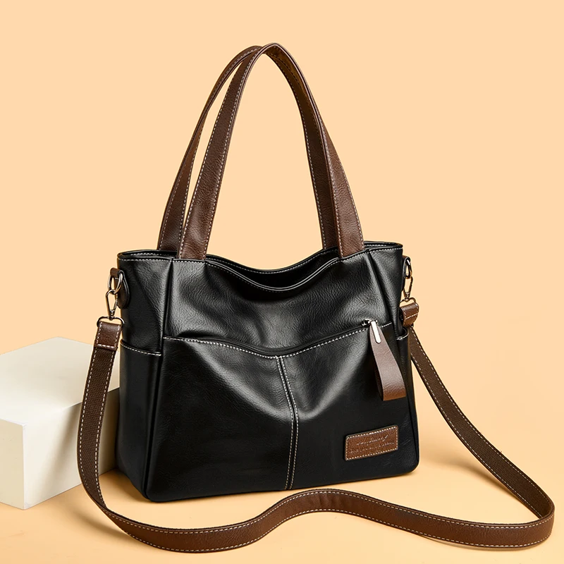 

Large-Capacity Simple Tote Bag for Women, Multi-Purpose Shoulder Bag, Crossbody Bag, Handbag, Available in Eight Colors, Wear-Resistant Commuter Bag for Women