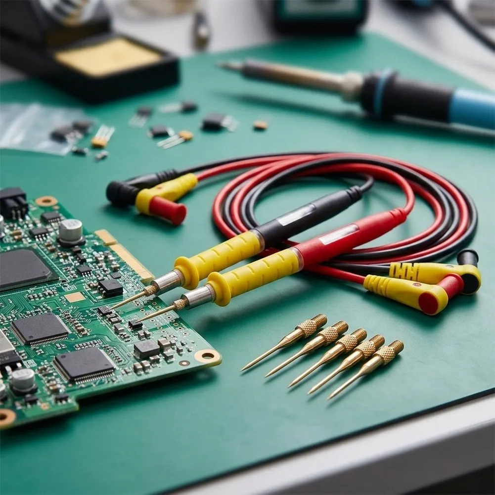 Replacement Needle Tip Test Leads for Digital Multimeters Supporting Voltage Resistance and Diode Testing Functions