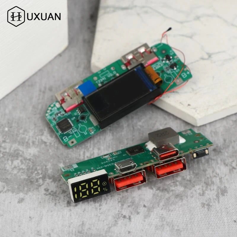 Modulo di ricarica rapida da 22,5 W per Power Bank fai da te PD QC VOOC Protezione del circuito della scheda caricabatteria al litio da 3,7 V con display a LED